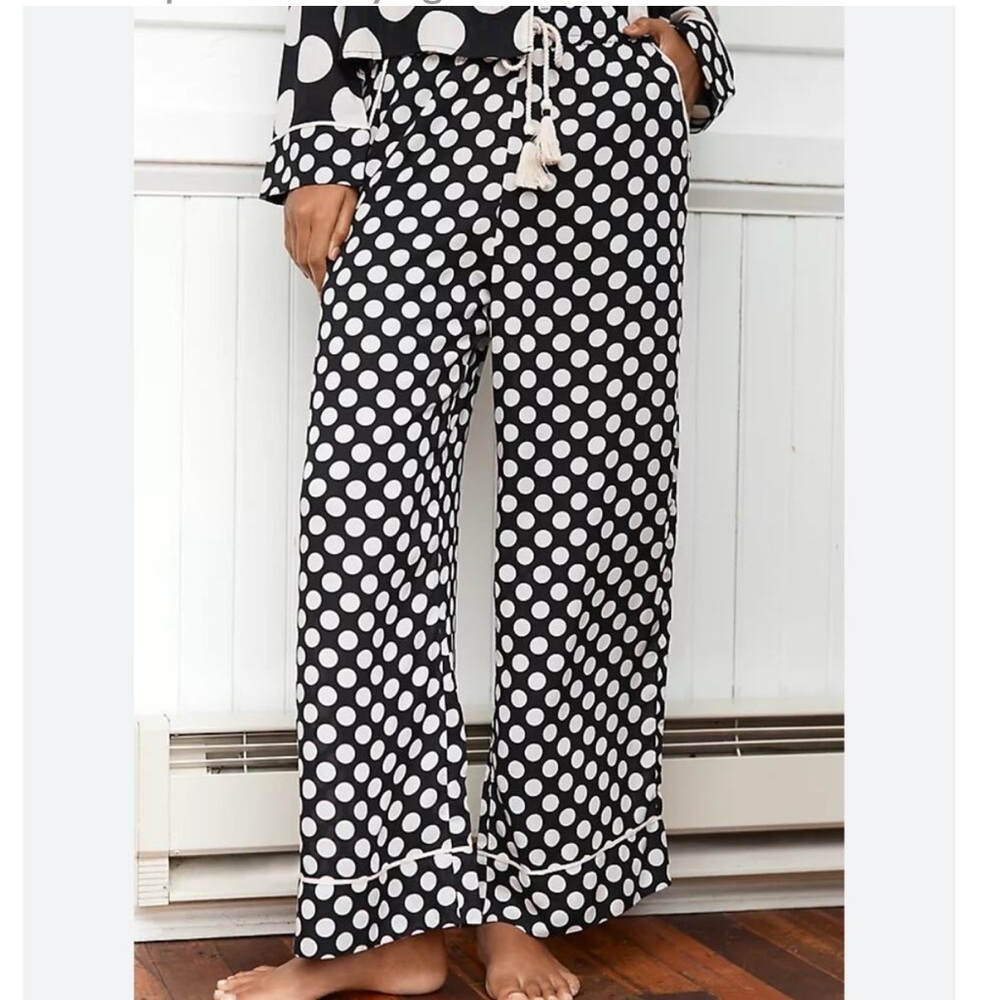 Black and White Polka Dot Pajama Pants